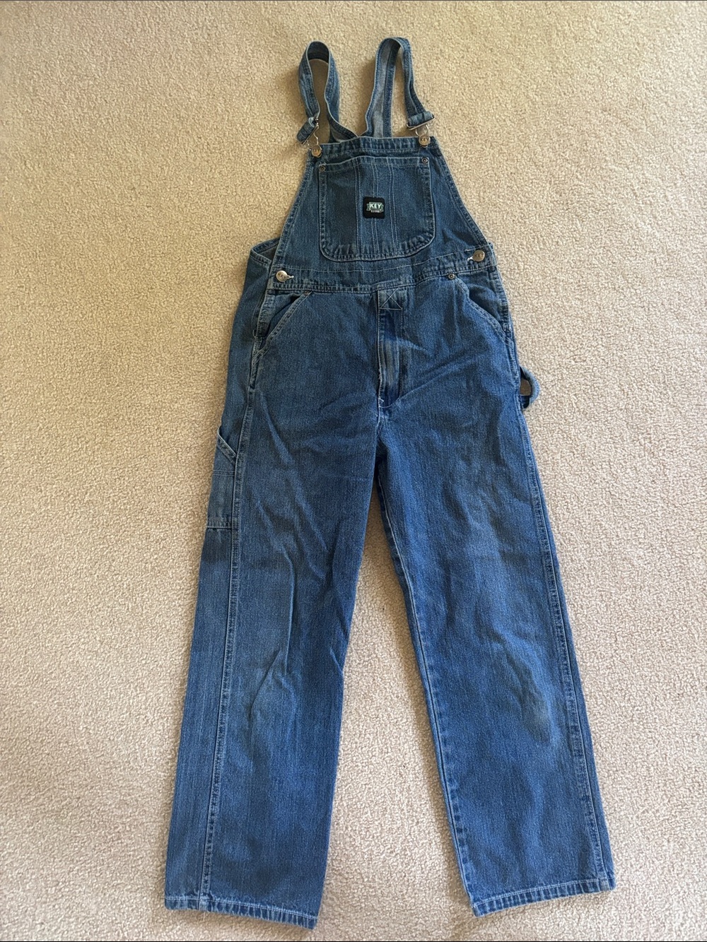 Kids Blue Denim Overalls with Adjustable Straps
